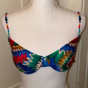 Farm Rio Bikini Top with Beaded Straps